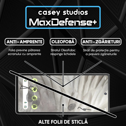 Folie Sticla MaxDefense+ - Google Pixel 7a - Negru