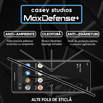 Folie Sticla MaxDefense+ - Google Pixel 7 Pro - Negru