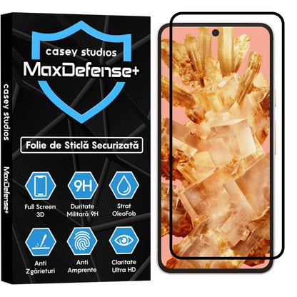 Folie Sticla MaxDefense+ - Google Pixel 8 - Negru