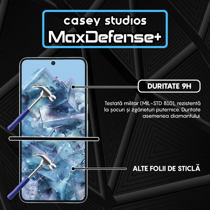 Folie Sticla MaxDefense+ - Google Pixel 8 Pro - Negru