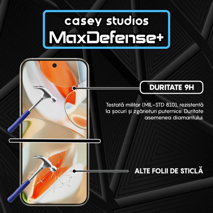 Folie Sticla MaxDefense+ - Google Pixel 9 Pro XL - Negru