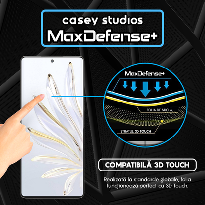 Folie Sticla MaxDefense+ - Honor 70 - Negru