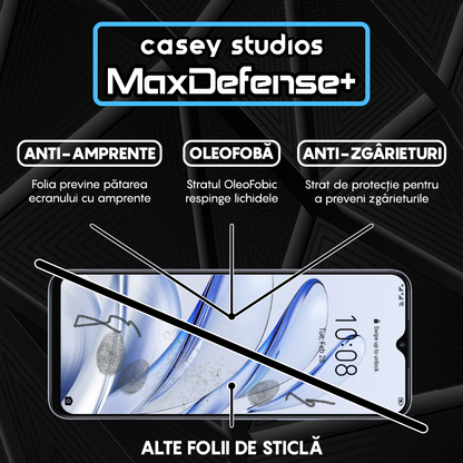Folie Sticla MaxDefense+ - Honor 70 Lite - Negru