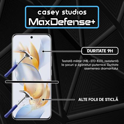 Folie Sticla MaxDefense+ - Honor 90 - Negru