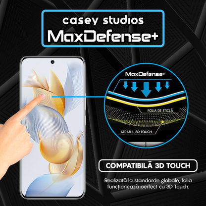 Folie Sticla MaxDefense+ - Honor 90 - Negru