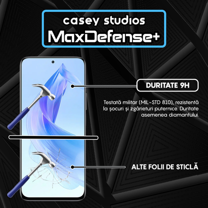 Folie Sticla MaxDefense+ - Honor 90 Lite - Negru