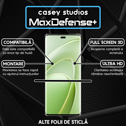 Folie Sticla MaxDefense+ - Huawei Enjoy 70X - Negru