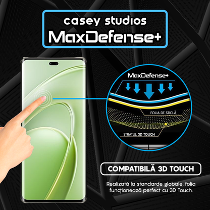 Folie Sticla MaxDefense+ - Huawei Enjoy 70X - Negru