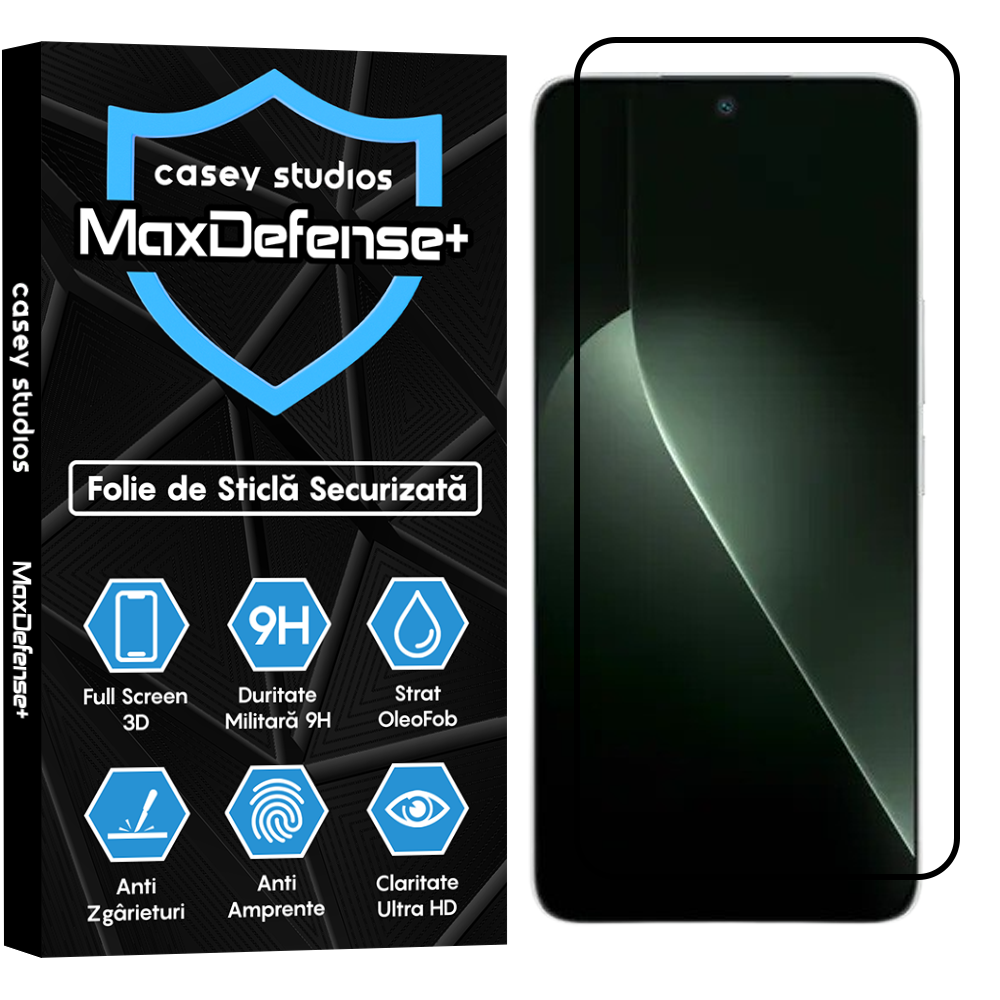 Folie Sticla MaxDefense+ - Honor GT - Negru