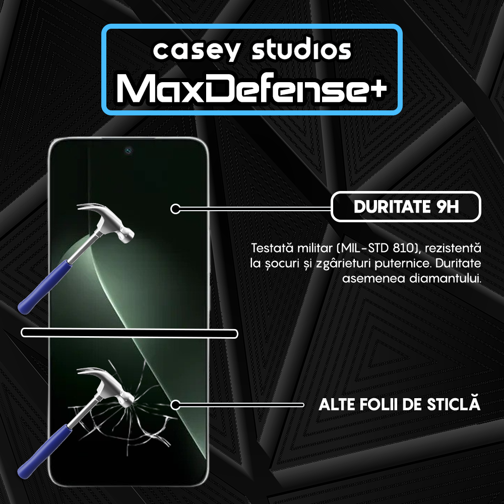 Folie Sticla MaxDefense+ - Honor GT - Negru