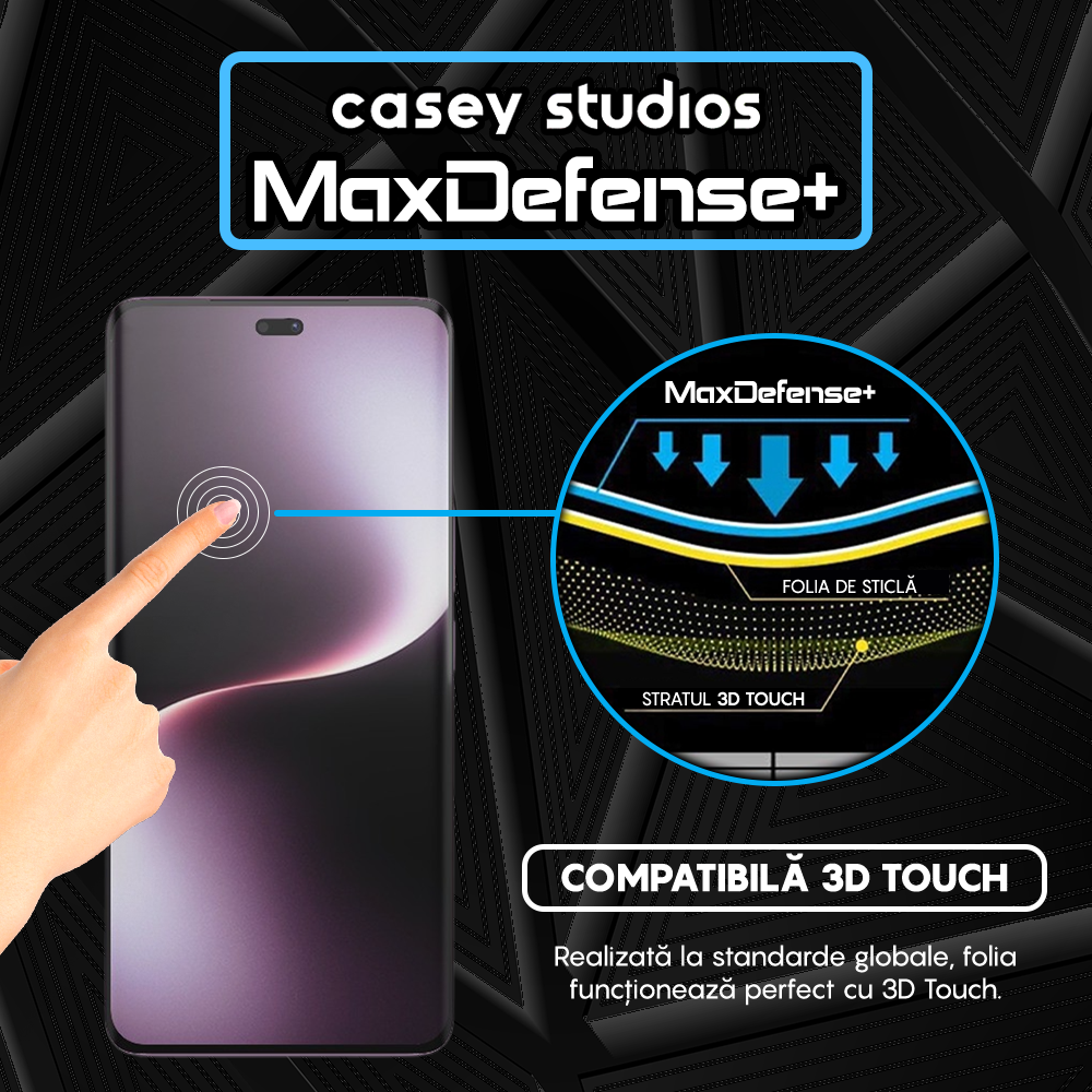 Folie Sticla MaxDefense+ - Honor Magic7 Lite - Negru