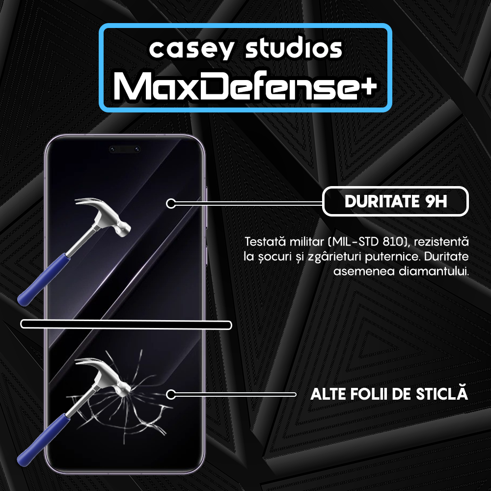 Folie Sticla MaxDefense+ - Honor Magic7 RSR Porsche Design - Negru