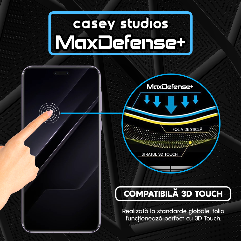 Folie Sticla MaxDefense+ - Honor Magic7 RSR Porsche Design - Negru