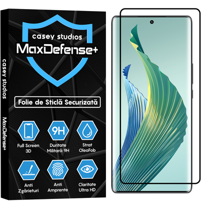 Folie Sticla MaxDefense+ - Honor Magic5 Lite - Negru