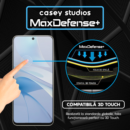 Folie Sticla MaxDefense+ - Huawei nova 13i - Negru