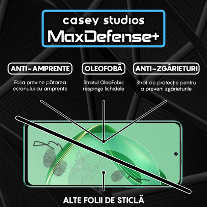 Folie Sticla MaxDefense+ - Huawei nova 12 - Negru