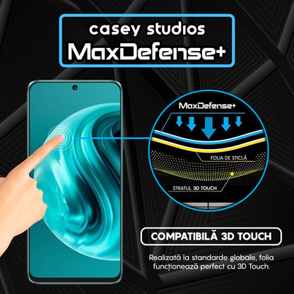 Folie Sticla MaxDefense+ - Huawei nova 12i - Negru