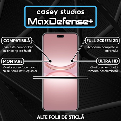 Folie Sticla MaxDefense+ - Huawei nova 12 Pro - Negru