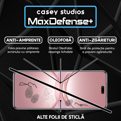 Folie Sticla MaxDefense+ - Huawei nova 12 Pro - Negru