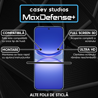 Folie Sticla MaxDefense+ - Huawei nova 12s - Negru
