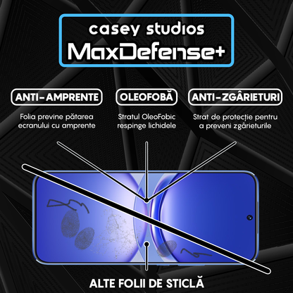 Folie Sticla MaxDefense+ - Huawei nova 12s - Negru
