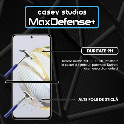 Folie Sticla MaxDefense+ - Huawei nova 12 SE - Negru