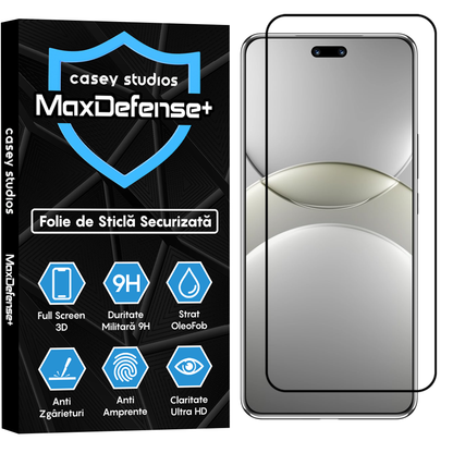 Folie Sticla MaxDefense+ - Huawei nova 12 Ultra - Negru