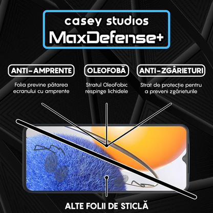 Folie Sticla MaxDefense+ - Huawei nova Y61 - Negru