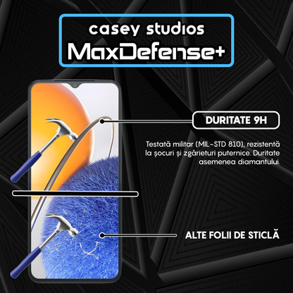 Folie Sticla MaxDefense+ - Huawei nova Y61 - Negru