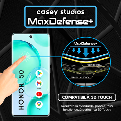 Folie Sticla MaxDefense+ - Honor 50/Huawei nova 9 - Negru