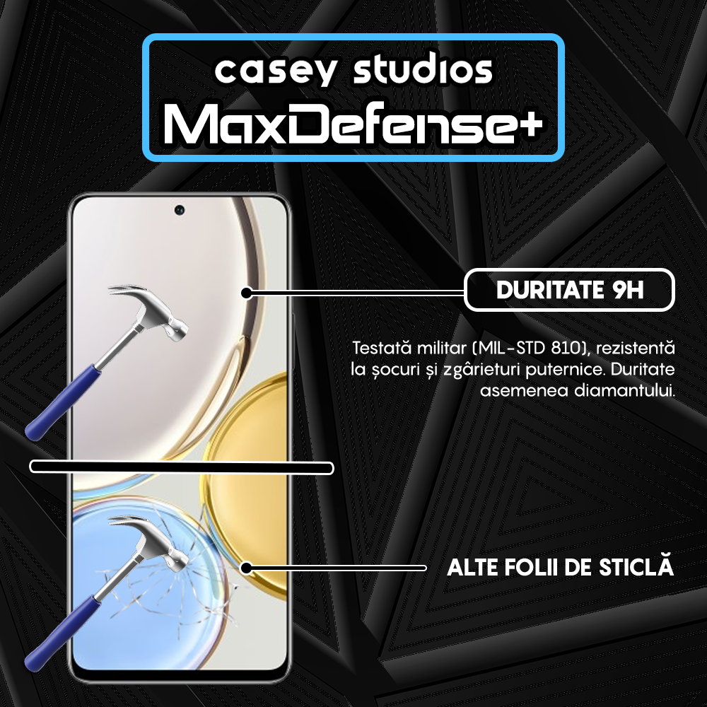 Folie Sticla MaxDefense+ - Honor Magic 4 Lite 5G - Negru
