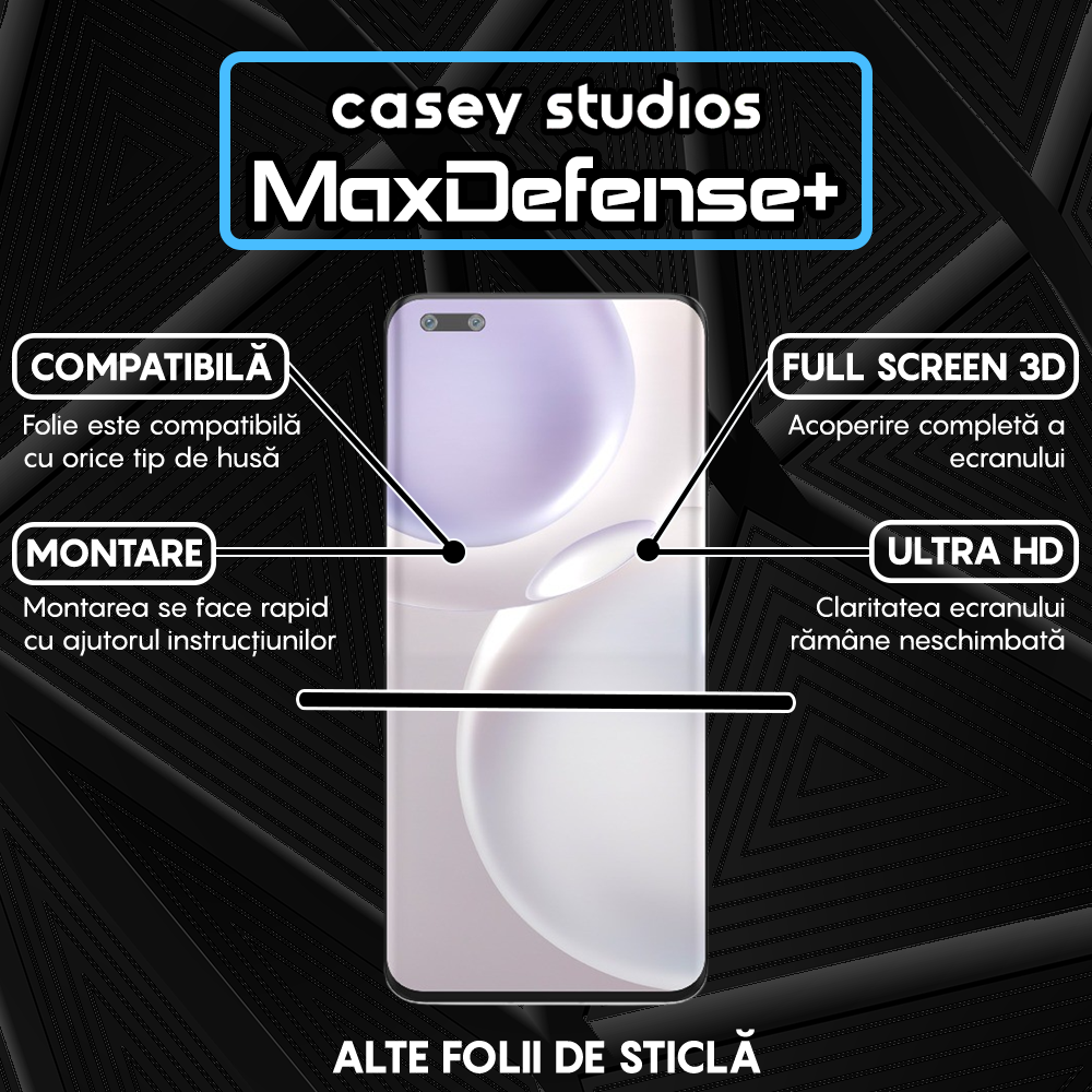 Folie Sticla MaxDefense+ - Honor Magic 4 Pro - Negru