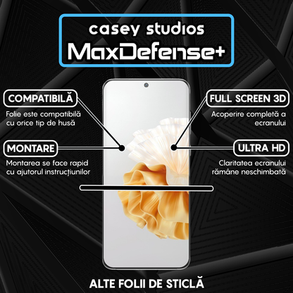 Folie Sticla MaxDefense+ - Huawei P60/P60 Pro - Negru