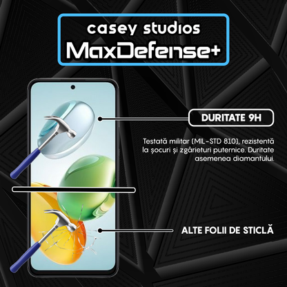 Folie Sticla MaxDefense+ - Honor Play 60 Plus - Negru