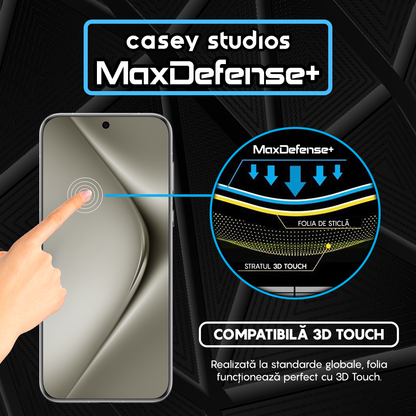 Folie Sticla MaxDefense+ - Huawei Pura 70 - Negru