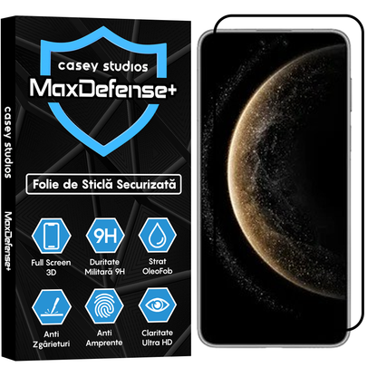 Folie Sticla MaxDefense+ - Huawei Pura 70 Ultra/70 Pro/70 Pro Plus - Negru