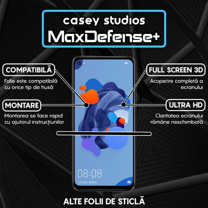 Folie Sticla MaxDefense+ - Huawei Honor 20/Honor 20 Pro/Mate 30 Lite/Nova 5T - Negru
