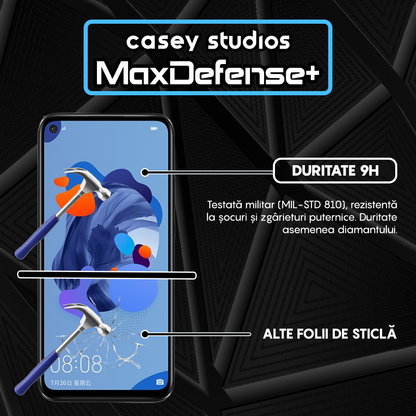 Folie Sticla MaxDefense+ - Huawei Honor 20/Honor 20 Pro/Mate 30 Lite/Nova 5T - Negru