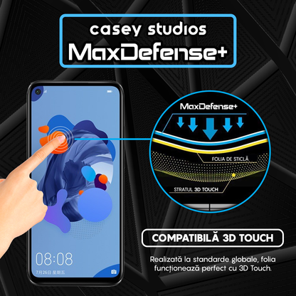 Folie Sticla MaxDefense+ - Huawei Honor 20/Honor 20 Pro/Mate 30 Lite/Nova 5T - Negru