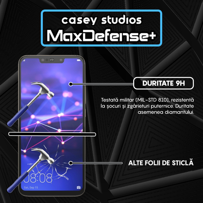 Folie Sticla MaxDefense+ - Huawei Mate 20 Lite/Nova 3/Nova 3i/P Smart Plus - Negru