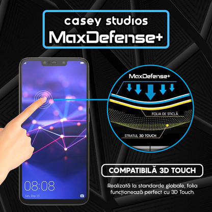 Folie Sticla MaxDefense+ - Huawei Mate 20 Lite/Nova 3/Nova 3i/P Smart Plus - Negru