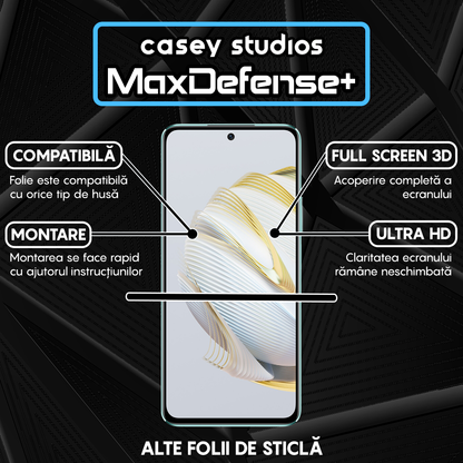 Folie Sticla MaxDefense+ - Huawei nova 10 SE - Negru