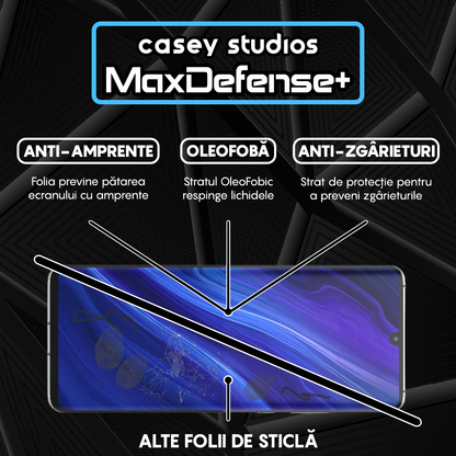 Folie Sticla MaxDefense+ - Huawei P30 Pro/P30 Pro New Edition - Negru