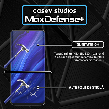 Folie Sticla MaxDefense+ - Huawei P30 Pro/P30 Pro New Edition - Negru