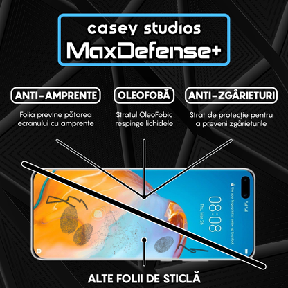 Folie Sticla MaxDefense+ - Huawei P40 Pro/P40 Pro Plus - Negru