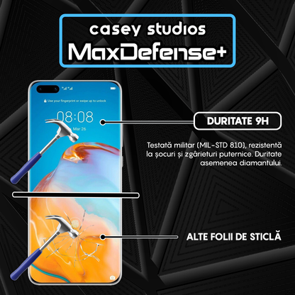 Folie Sticla MaxDefense+ - Huawei P40 Pro/P40 Pro Plus - Negru