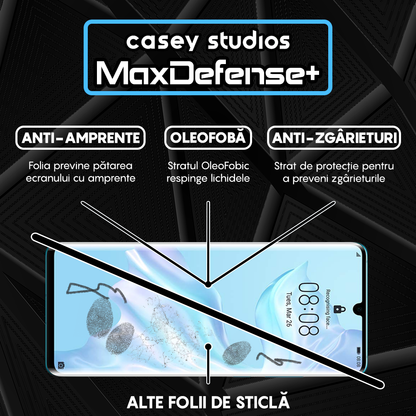 Folie Sticla MaxDefense+ - Huawei P50 - Negru