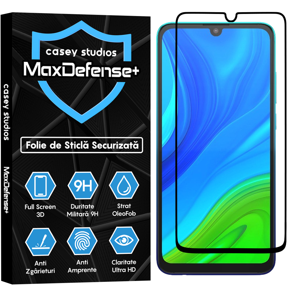 Folie Sticla MaxDefense+ - Huawei P Smart 2020 - Negru