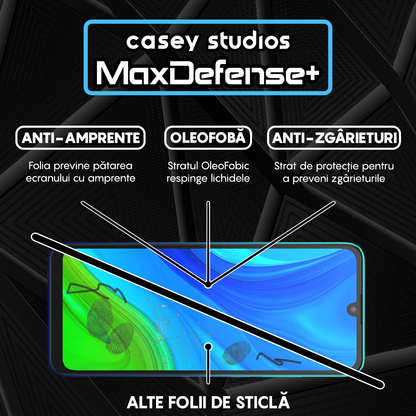 Folie Sticla MaxDefense+ - Huawei P Smart 2020 - Negru