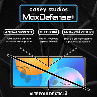 Folie Sticla MaxDefense+ - Huawei P smart 2021 - Negru